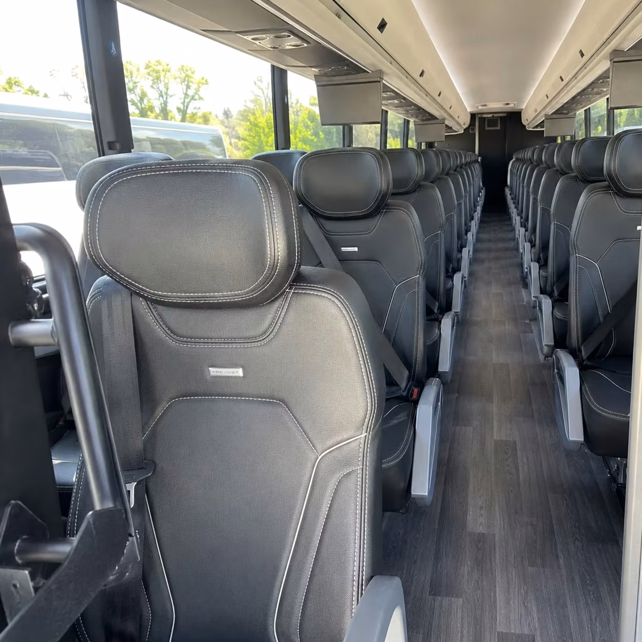 midland charter bus rental interior